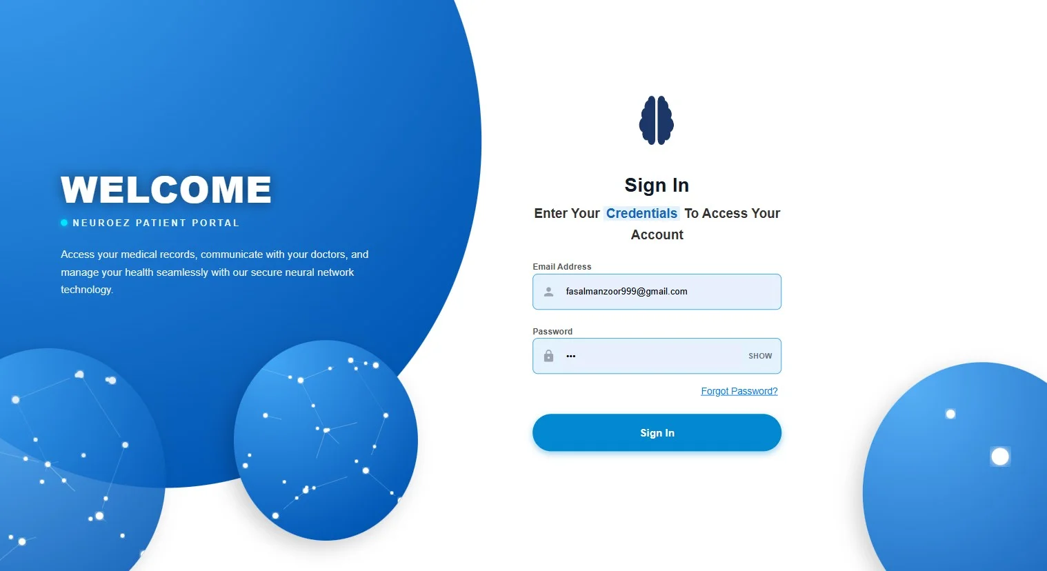 NeuroEZ Patient Portal